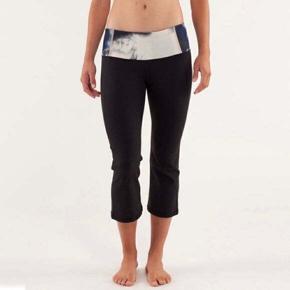 Lululemon Gather & Crow Crop in Black / Milky Way Multi - Picture 1 of 7